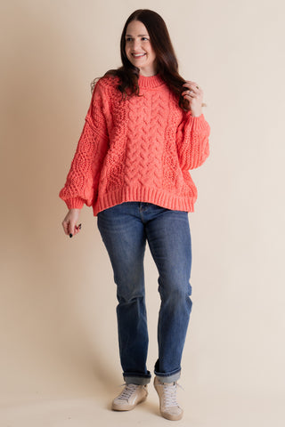 Soft Gaze Cable Knit Sweater