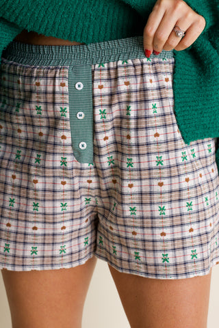 Teddy Bear Plaid Boxers
