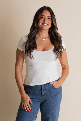Perfect Pairing Scoop Neck Top