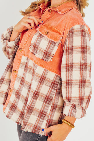 Hold My Hand Corduroy Button Down Shacket *Final Sale*