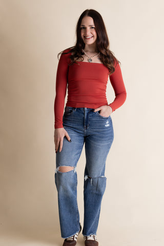 Signature Move Square Neck Top