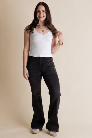 Laced Together Textured Reversible Tank