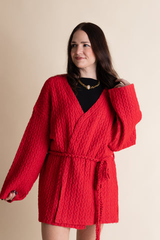Cozy Comfort Cable Knit Cardigan