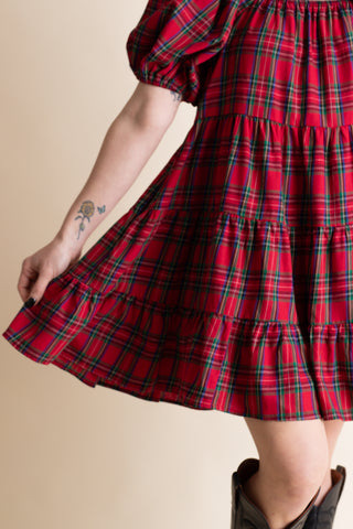 Christmas Cutie Tartan Plaid Dress
