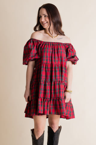 Christmas Cutie Tartan Plaid Dress