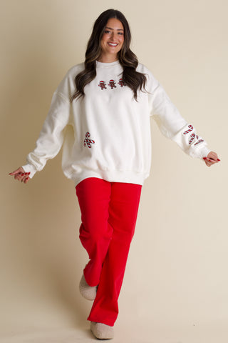 Embroidered Christmas Sweatshirt