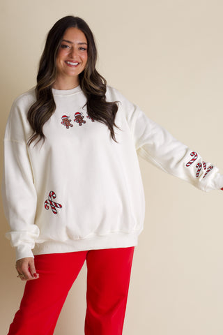 Embroidered Christmas Sweatshirt
