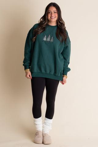 Embroidered Christmas Sweatshirt