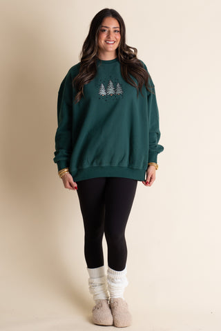 Embroidered Christmas Sweatshirt