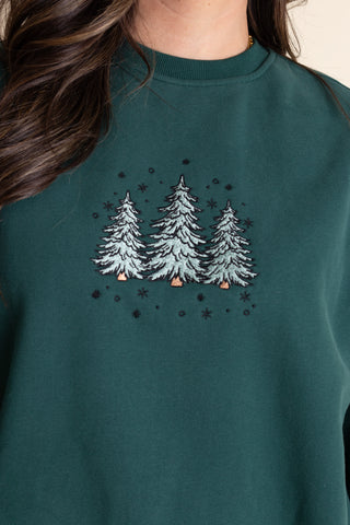Embroidered Christmas Sweatshirt