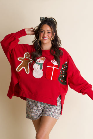 Christmas Cuties Patch Pullover
