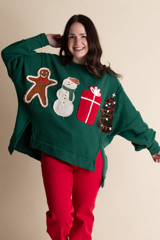 Christmas Cuties Patch Pullover