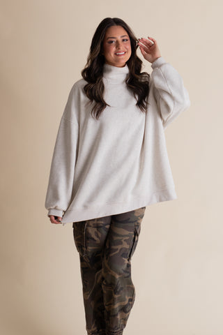 Nellie Oversized CloudSoft Mock Neck
