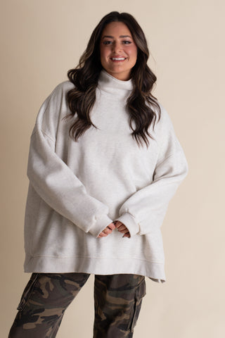 Nellie Oversized CloudSoft Mock Neck