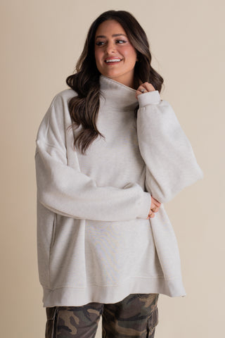 Nellie Oversized CloudSoft Mock Neck