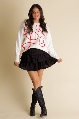 What A Vibe Ruffle Mini Skort