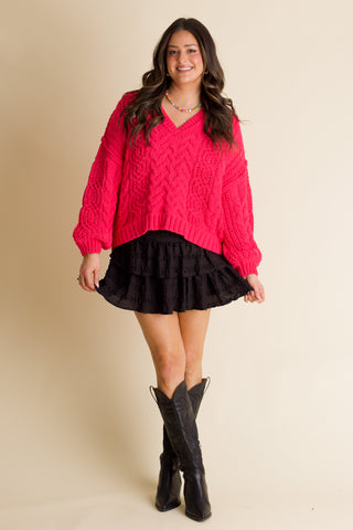 Keep Going V Neck Sweater