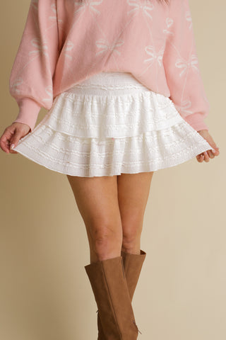 What A Vibe Ruffle Mini Skort