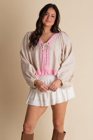 Spread Love V Neck Top