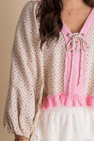 Spread Love V Neck Top