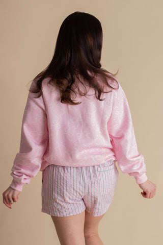 Bow Printed Sweatshirt