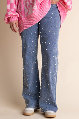 Party Girl High Rise Wide Leg Jeans