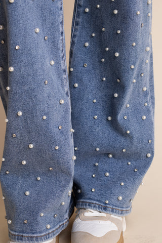 Party Girl High Rise Wide Leg Jeans