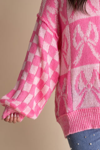 Sweet Days Checkered Sweater