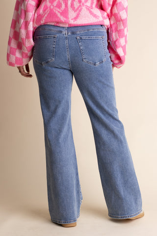 Party Girl High Rise Wide Leg Jeans