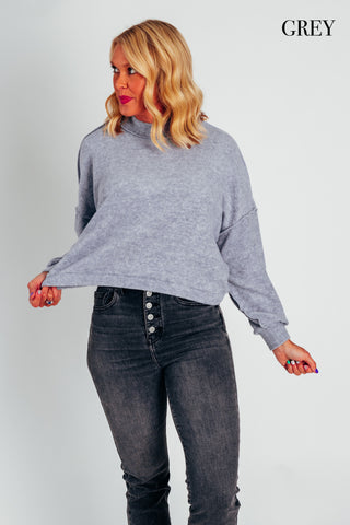 Let's Get Going Brushed Sweater *Final Sale*