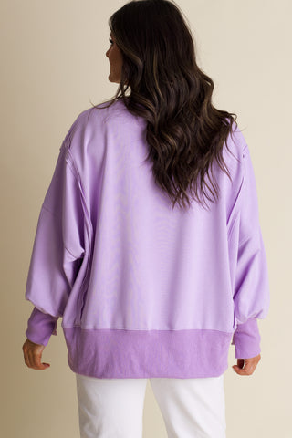 From Now On Hi-Low Sweatshirt - Lavender
