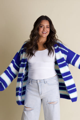 Mountain Views Striped Cardigan