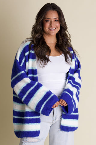 Mountain Views Striped Cardigan