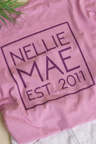 Nellie Mae Logo Tee - Orchid