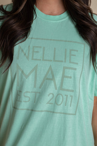 Nellie Mae Logo Tee - Turquoise