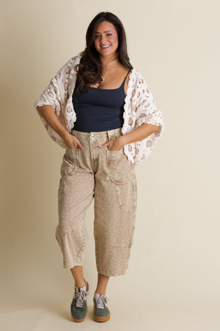 Latte All Day Crochet Cardigan