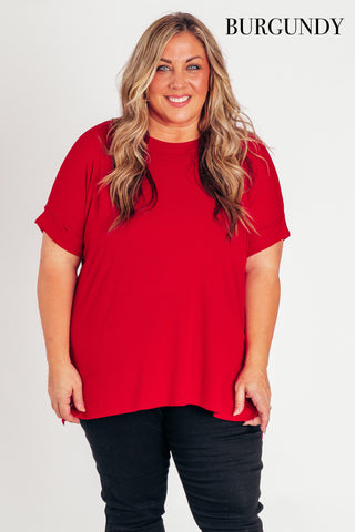 Almost Maybes High-Low Hem Top - CURVY *Final Sale*