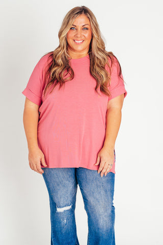 Almost Maybes High-Low Hem Top - CURVY *Final Sale*