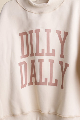 Dilly Dally Mock Neck Sweatshirt