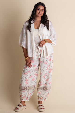 See Ya Later Button Down Top - Off White