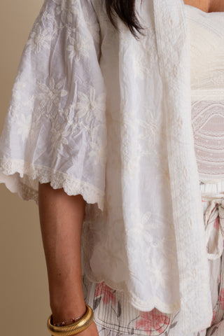 See Ya Later Button Down Top - Off White