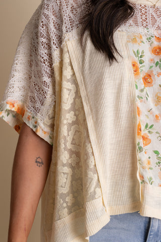 I Found You Floral Top - Cream