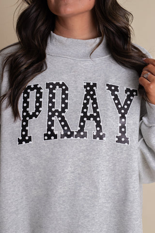GOOD DAY/PRAY Reversible Mock Neck Sweatshirt