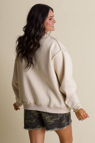 Dilly Dally Mock Neck Sweatshirt