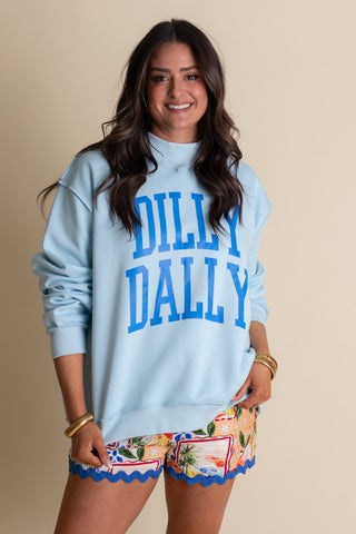 Dilly Dally Mock Neck Sweatshirt