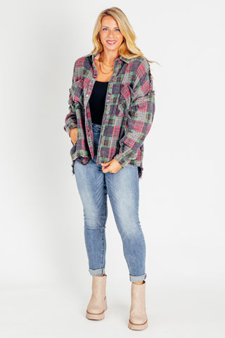Daydreaming In The City Plaid Flannel *Final Sale*