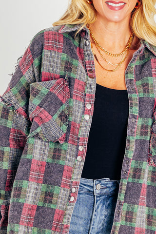 Daydreaming In The City Plaid Flannel *Final Sale*