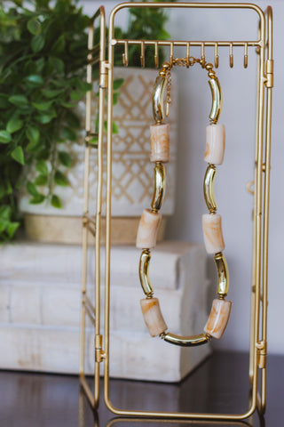 Worth Remembering Chunky Statement Necklace - White