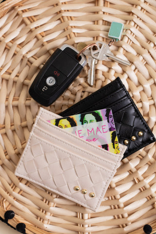Mariah Woven Small Card Holder Wallet