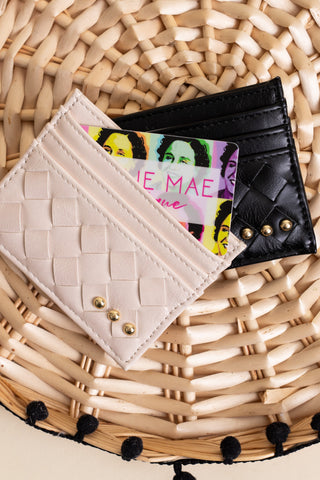 Mariah Woven Small Card Holder Wallet